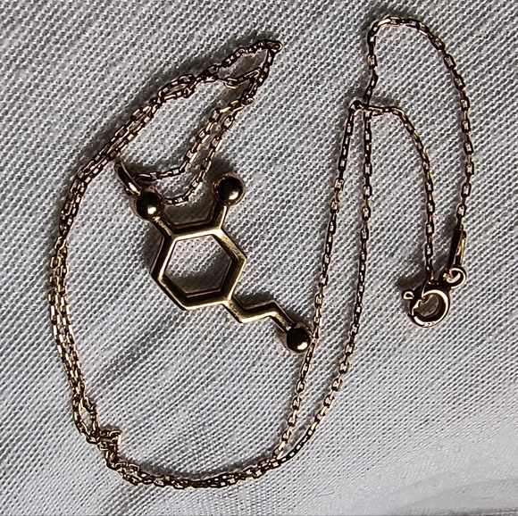 Molecular formula Dopamine (Love) necklace. - Picture 4 of 4